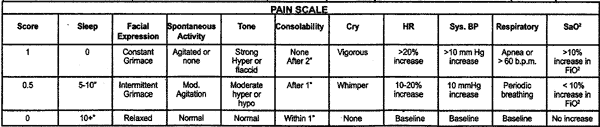 24 hour chart Pain Scale